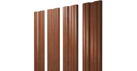 Штакетник Twin с прямым резом 0.45 Print Elite Rowan TwinColor