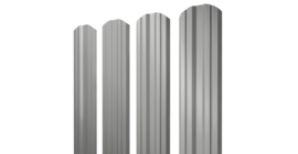 Штакетник Twin фигурный 0.45 PE RAL 9006 бело-алюминиевый