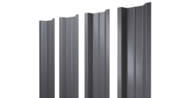 Штакетник П-образный В с прямым резом 0,45 PE RAL 7004 сигнальный серый