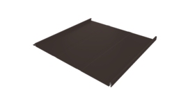 Фальц двойной стоячий Line Grand Line 0,5 GreenCoat Pural BT с пленкой на замках RR 32 темно-коричневый