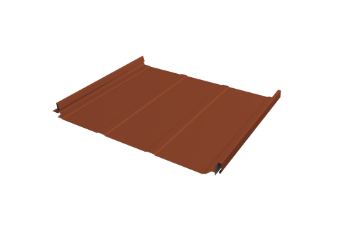 Кликфальц Pro Line Grand Line 0,45 PE с пленкой на замках RAL 8004 терракота