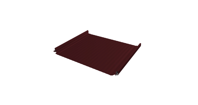 Кликфальц Pro Gofr Grand Line 0,5 Satin с пленкой на замках RAL 3005 красное вино