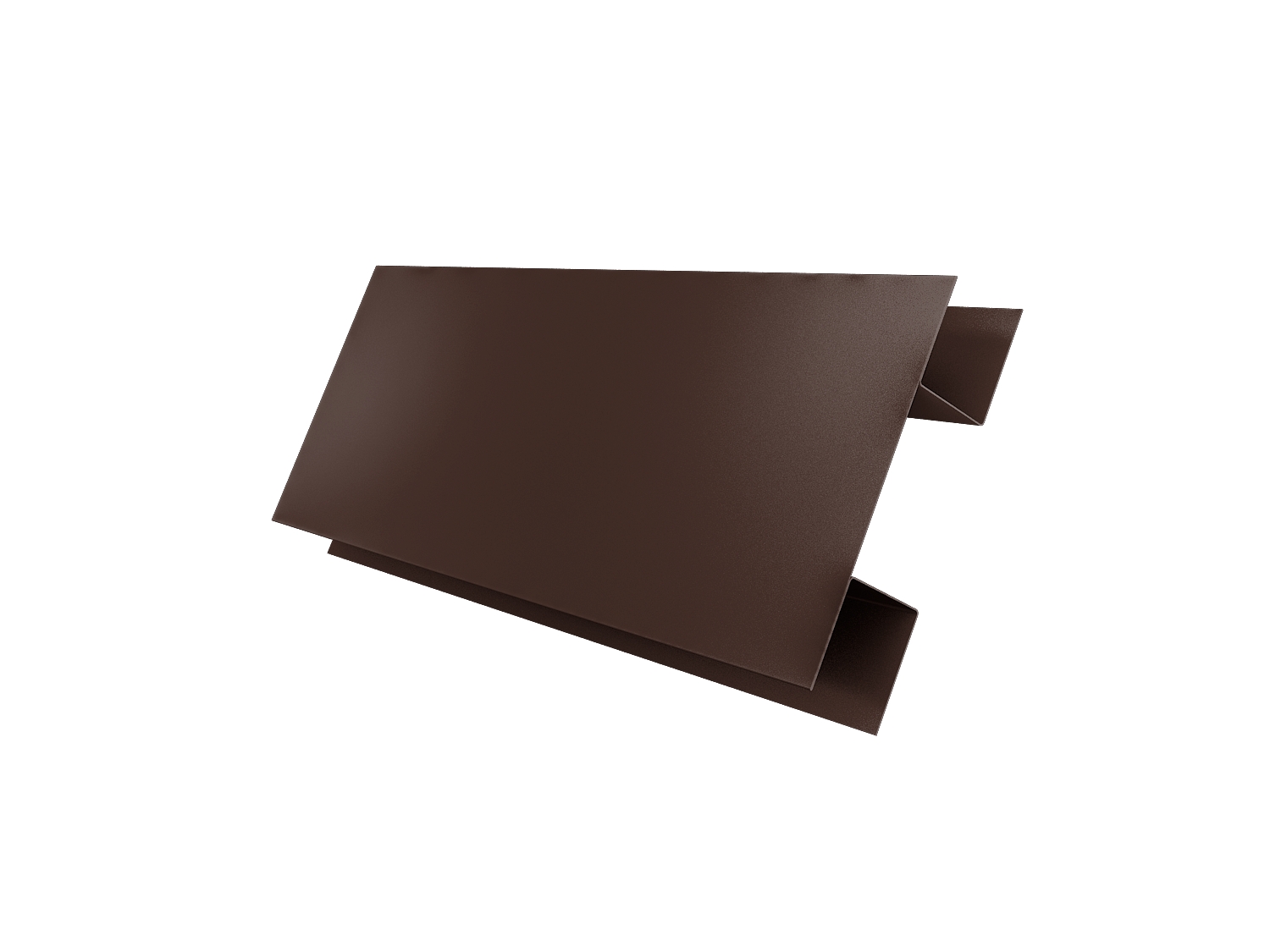 Планка H-образная Экобрус Satin с пленкой RAL 8017 шоколад