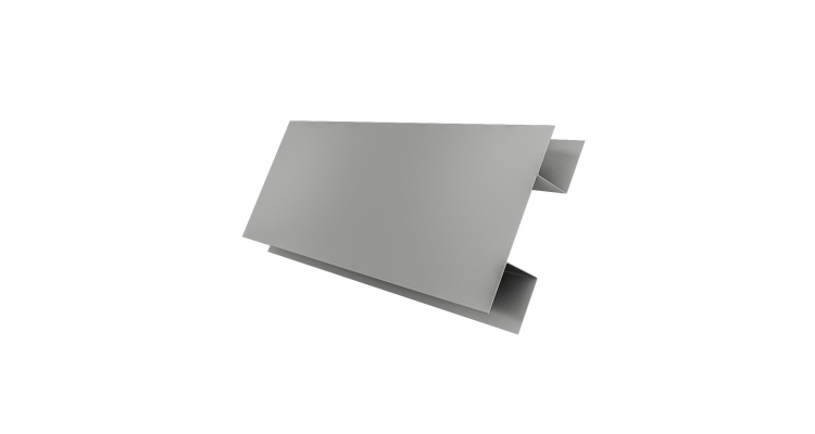 Планка H-образная Экобрус Satin с пленкой RAL 9006 бело-алюминиевый