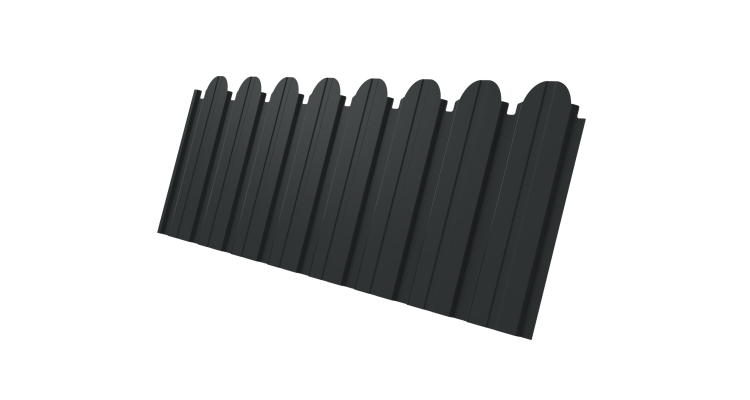 Профнастил С10B фигурный 0,45 PE RAL 7016 антрацитово-серый