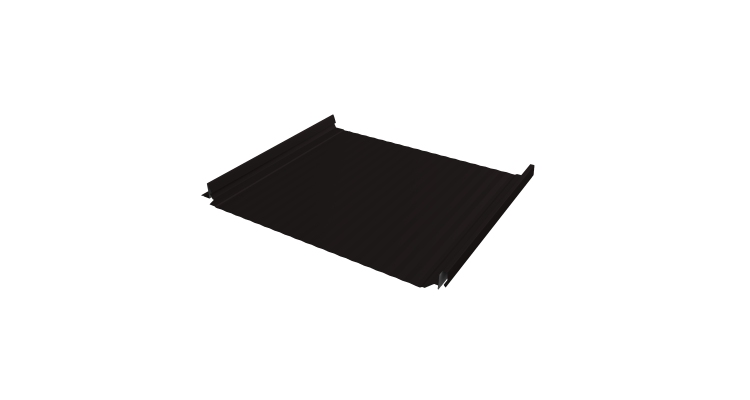 Кликфальц Pro Gofr Grand Line 0,5 Satin Matt TX с пленкой на замках RAL 9005 черный