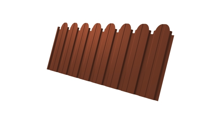 Профнастил С10B фигурный 0.45 PE RAL 8004 терракота