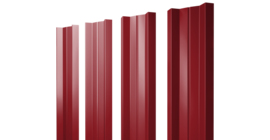 Штакетник М-образный A с прямым резом 0.45 PE RAL 3003 рубиново-красный