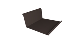 Планка примыкания нижняя 20х122х260х15 0,5 Rooftop Бархат RR 32 темно-коричневый (3м)