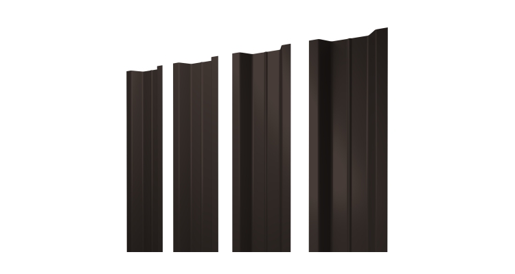 Штакетник П-образный В с прямым резом 0,5 Atlas X RR 32 темно-коричневый