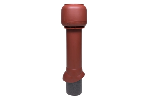 Выход вытяжки с колпаком 125/160/700/ИЗ красный