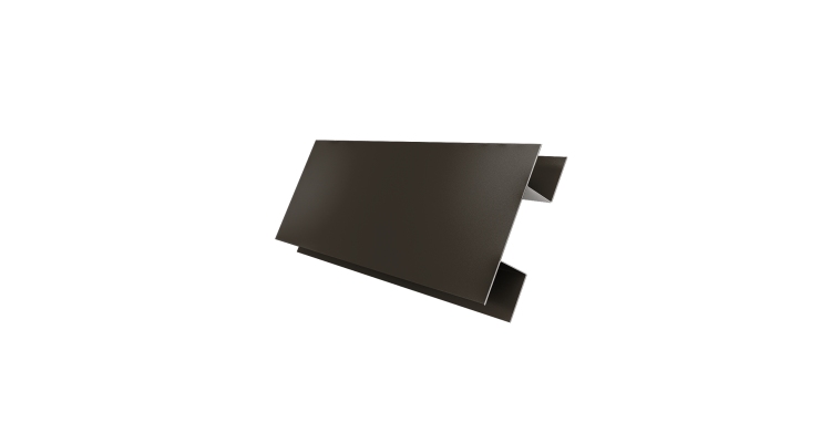 Планка H-образная Блок-хаус new 0,5 Satin с пленкой RR 32 темно-коричневый (2м)