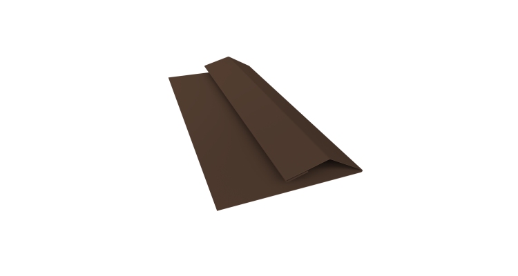 Планка финишная Блок-хаус new 0,45 Drap TwinColor RAL 8017 шоколад (3м)