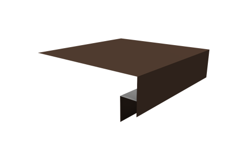 Планка околооконная сложная Блок-хаус new 200х50х27 0,45 PE с пленкой RAL 8017 шоколад (2м)