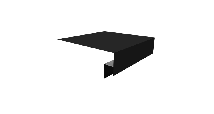 Планка околооконная сложная Блок-хаус new 200х50х27 0,45 Drap ST RAL 9005 черный (2м)