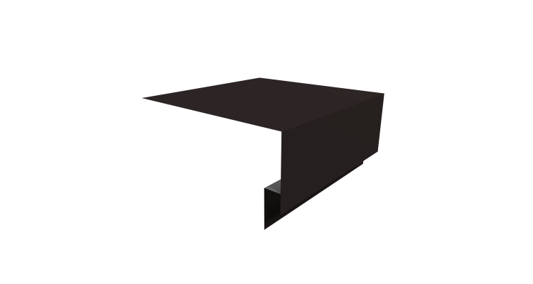 Планка околооконная сложная Блок-хаус new 200х75х27 0,45 Drap ST RAL 9005 черный (3м)