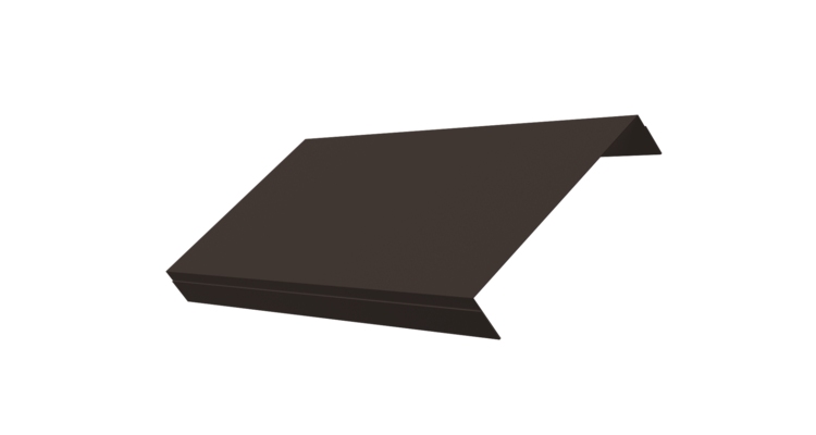 Ламель лицевая 150 забора жалюзи Texas 0.5 Velur X с пленкой RR 32 темно-коричневый