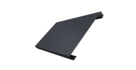 Ламель лицевая 200 забора жалюзи Texas 0.45 Drap с пленкой RAL 7024 мокрый асфальт