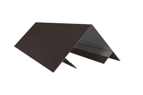 Планка угла внешнего составная верхняя 0,5 Satin с пленкой RR 32 темно-коричневый (3м)