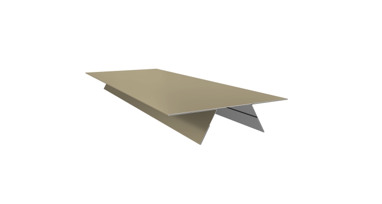 Планка стыковочная составная верхняя 0,45 PE с пленкой RAL 1014 слоновая кость (2м)