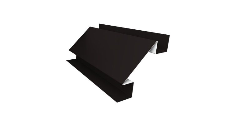 Угол внутренний сложный 75мм 0,45 PE с пленкой RAL 9005 черный (2м)