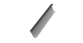 Декоративная накладка на столб универсальная 62х55 для забора жалюзи 0,45 Drap ST RAL 7024 мокрый асфальт (2м)