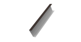 Декоративная накладка на столб универсальная 62х55 для забора жалюзи 0,45 Drap TX RR 32 темно-коричневый (1,8м)