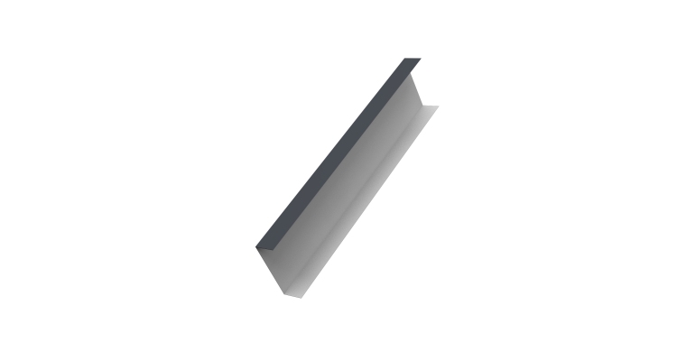 Декоративная накладка на столб универсальная 80х80 для забора жалюзи 0,5 Drap RAL 7024 мокрый асфальт (1,8м)