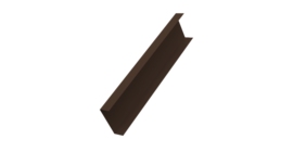 Декоративная накладка на столб универсальная 80х80 для забора жалюзи 0,5 Atlas X RAL 8017 шоколад (2м)