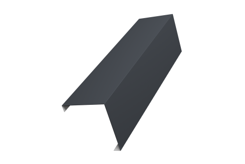 Декоративная накладка на столб универсальная угловая 60х60 для забора жалюзи 0,5 Satin RAL 7024 мокрый асфальт (1,8м)