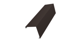 Декоративная накладка на столб универсальная угловая 60х60 для забора жалюзи 0,5 PurLite Matt RR 32 темно-коричневый (2,5м)