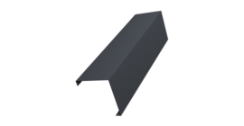 Декоративная накладка на столб универсальная угловая 62х55 для забора жалюзи 0,45 Drap TwinColor RAL 7024 мокрый асфальт (2,5м)