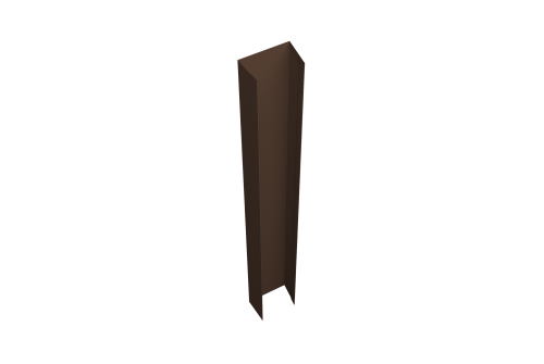 Крепежная планка верхняя Texas 0,45 Drap TwinColor RAL 8017 шоколад (2м)