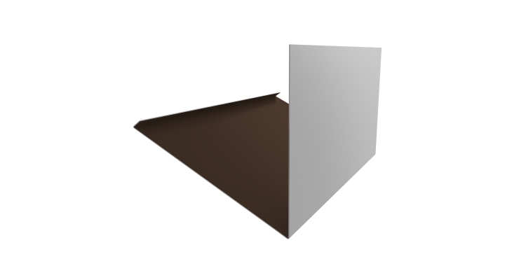 Планка примыкание верхнее к трубе фальц 0,45 Drap TR RAL 8017 шоколад (3м)