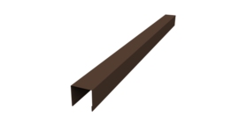 Планка вертикальная лицевая для забора жалюзи Palermo 0,45 Drap-double TX RAL 8017 шоколад (3м)