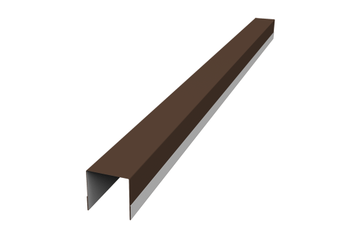 Планка вертикальная обратная для забора жалюзи Palermo 0,5 Satin RAL 8017 шоколад (1,8м)