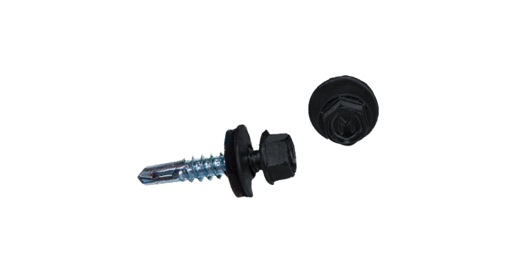 Саморез по металлу Daxmer 5,5х25 RAL 7024 (250) сверло №3