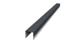 Планка вертикальная обратная для забора жалюзи Palermo 0,5 Drap TX RAL 7024 мокрый асфальт (3м)