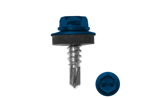 Саморез по металлу Daxmer 5,5х19 RAL 5005 (250) сверло №3