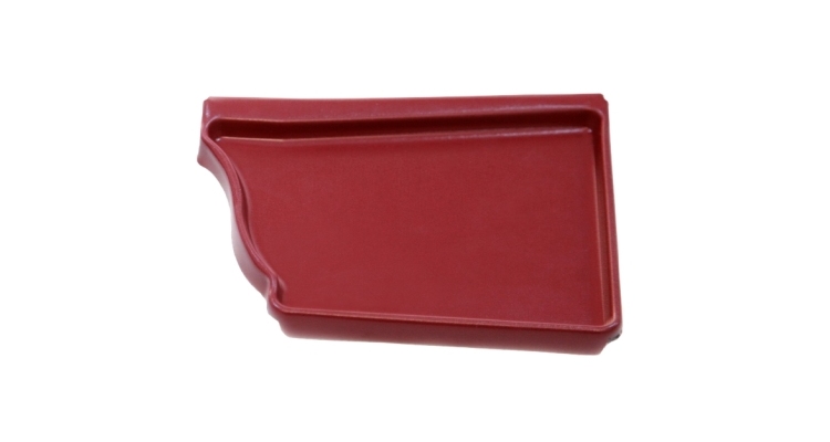 Заглушка правая Vortex 127мм RAL 3005 красное вино